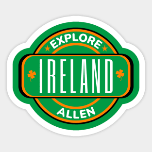 Allen, Ireland - Irish Town Sticker